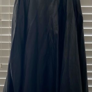 black faux leather skirt